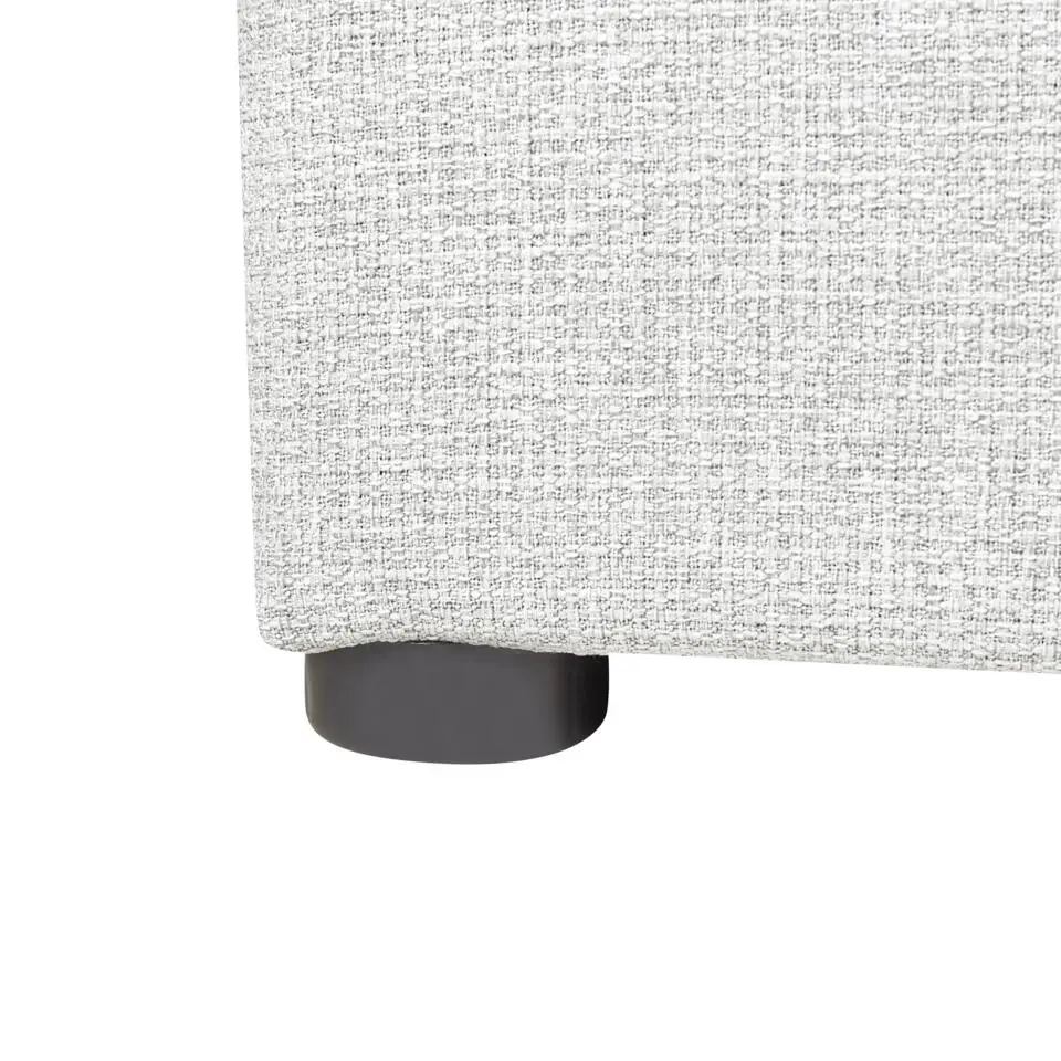 DINAN - Eenpersoonsbed - Lichtgrijs - 90 x 200 cm - Polyester