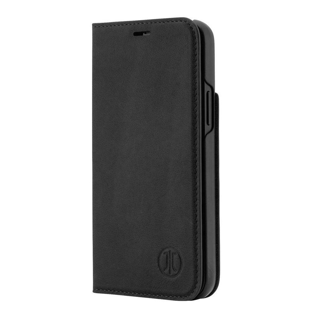 iPhone 15 Pro Max Echtleder Bookcase Hülle Tegel (11003) - Schwarz