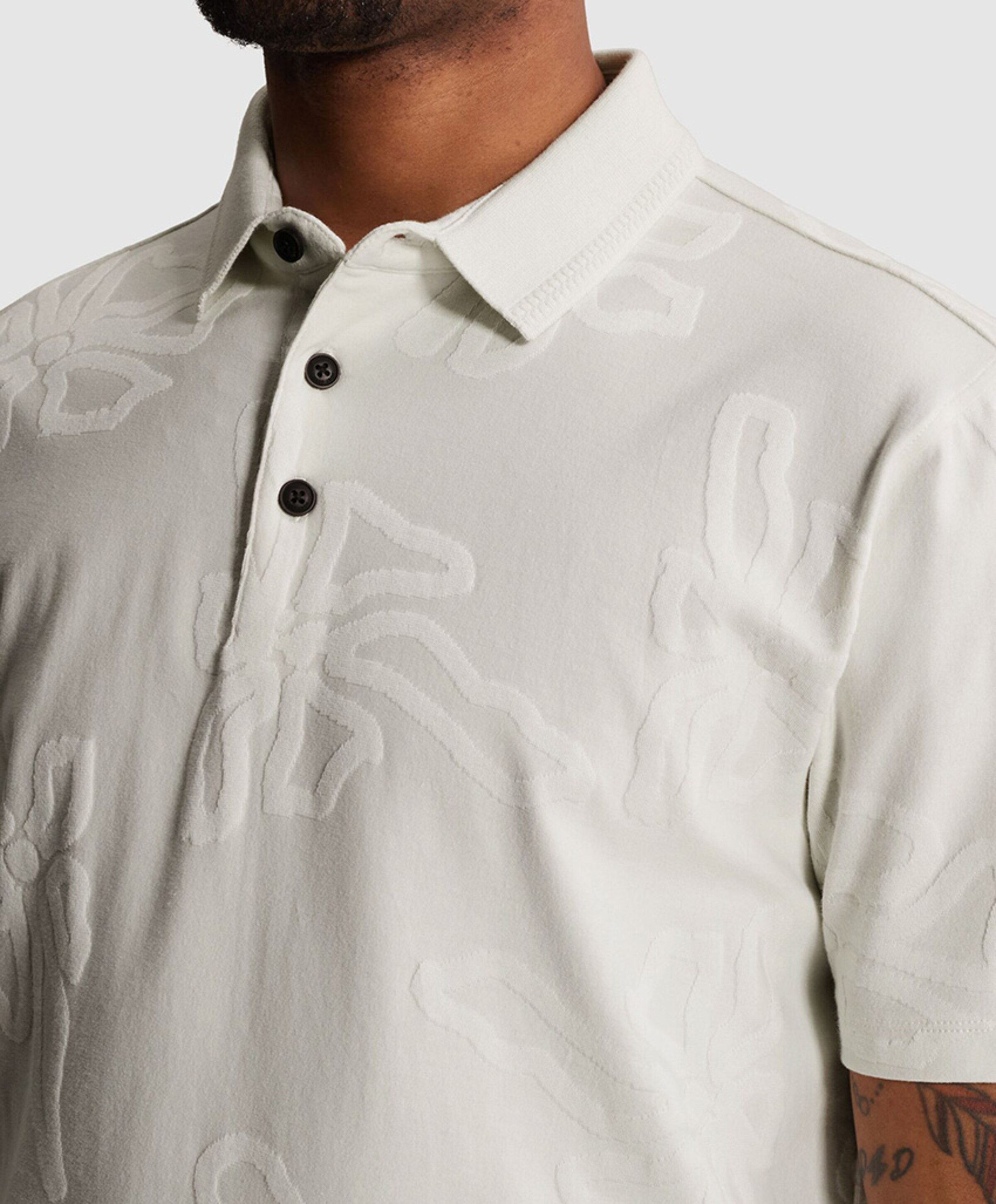 Cast Iron Heren polo ecru