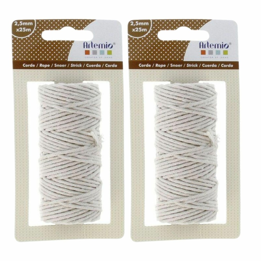 2 ficelle coton pour macramé 25 m - beige