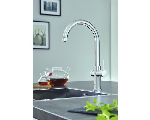 GROHE keukenkraan met filterfunctie en kokend heet water GROHE RED chroom 30083001