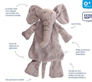 Difrax Knuffel Olifant Elliot Groot 1ST
