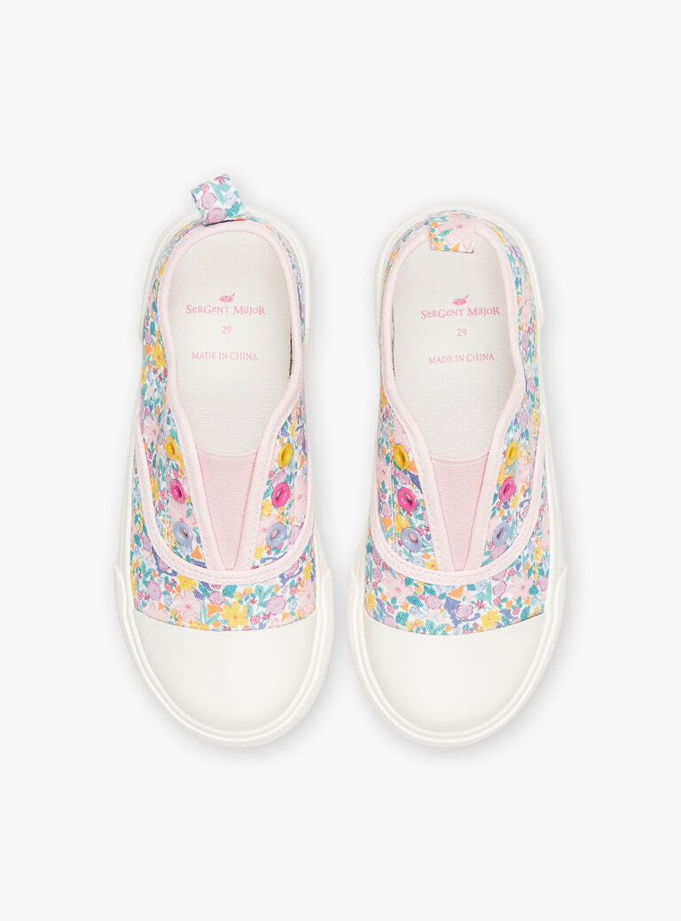 Slip-on écru à imprimé fleuri