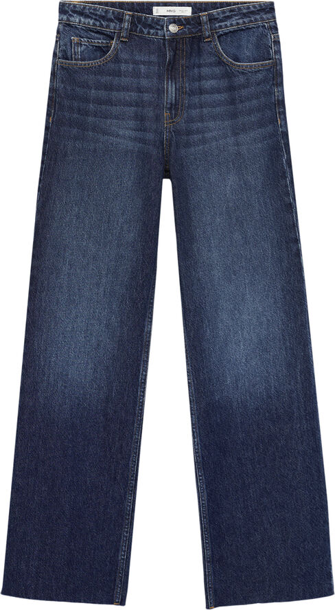 MANGO Danila medium-rise wideleg jeans Open blue