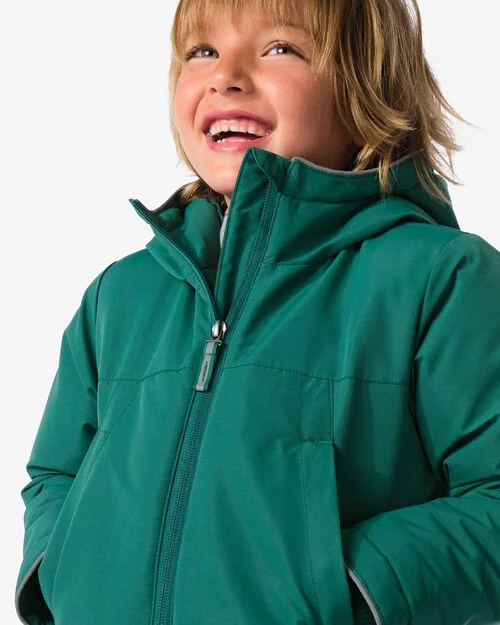 manteau à capuche vert