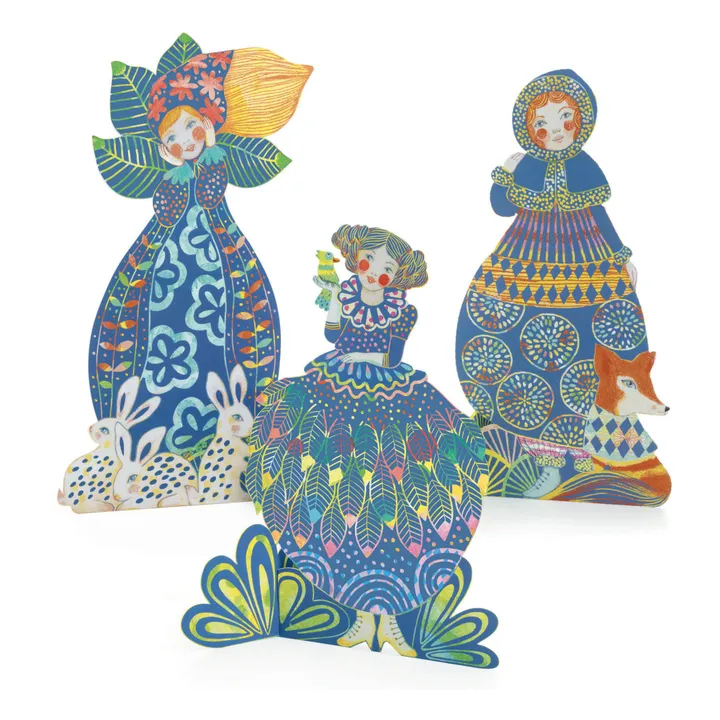 Djeco Cartes à gratter Jolies robes
