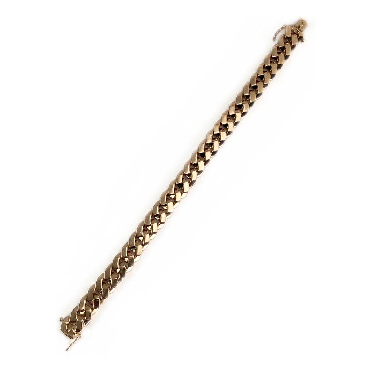 Bracelet d'occasion or 750 rose maille gourmette 18 cm