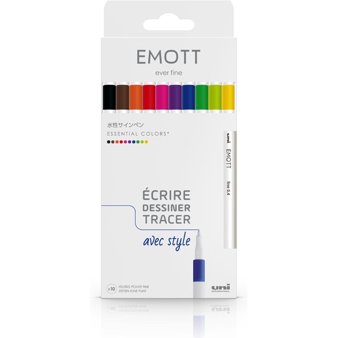 Feutre EMOTT, set de 10 'Essential Colors'