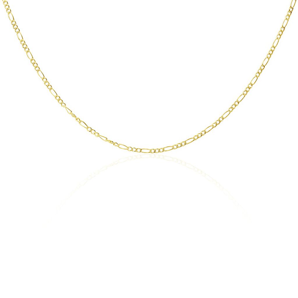 Collier Cameo Maille Alternée 1/3 Or Jaune