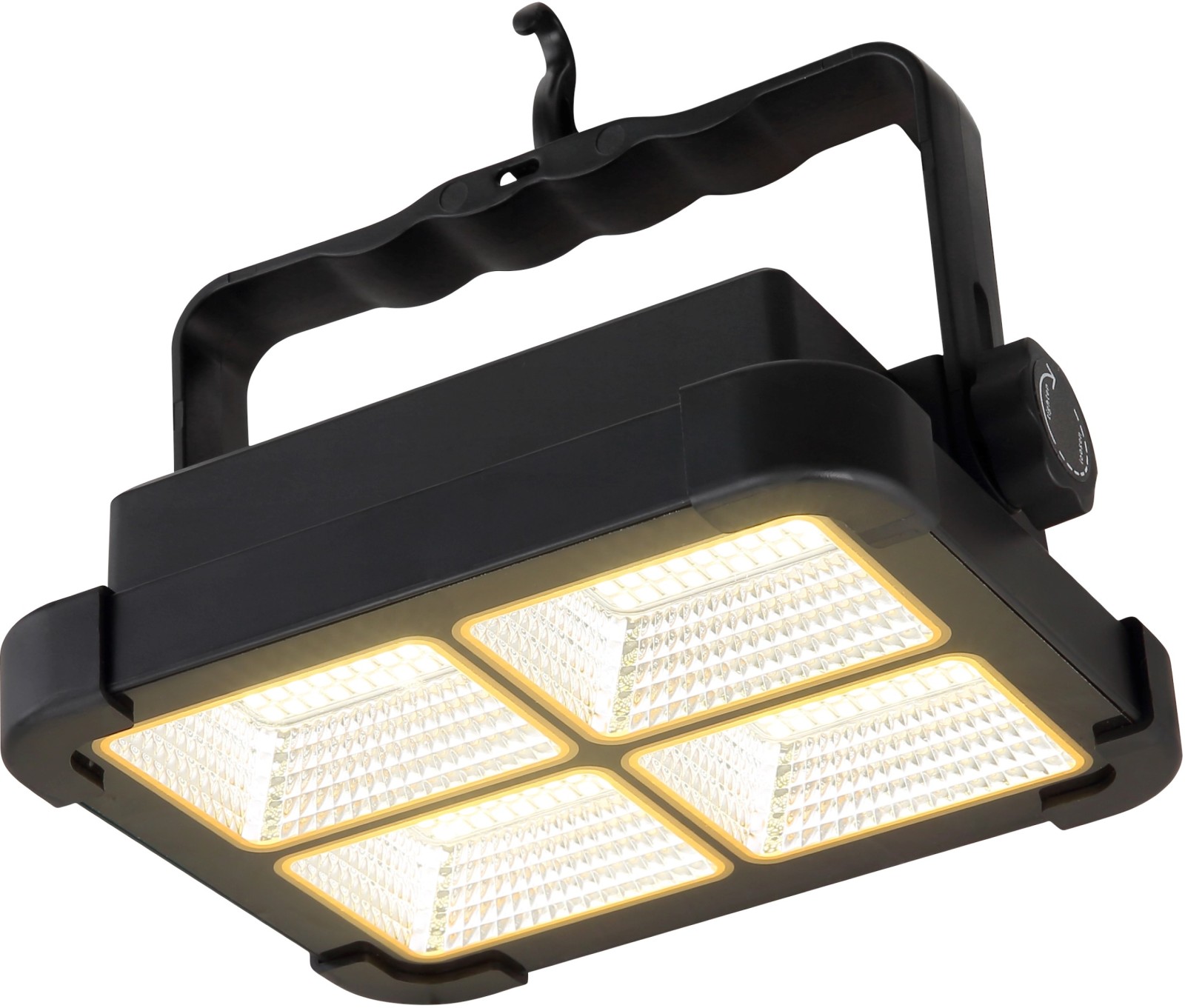 LED-Solarleuchte - schwarz - großer Akku