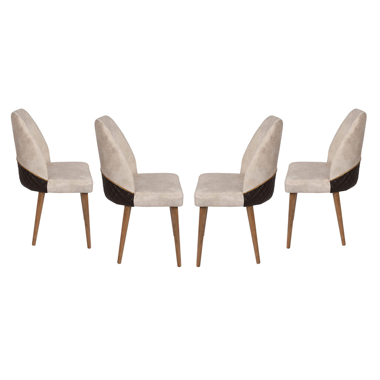 Wooden Art 4 Chaises Nova marron - 50x90x49 cm