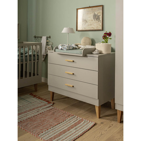 Commode 3 tiroirs LOUNGE Gris - VOX