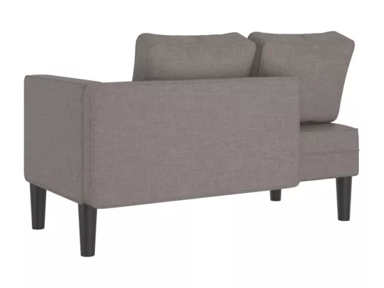 Prolenta Premium - Chaise longue avec coussins taupe tissu