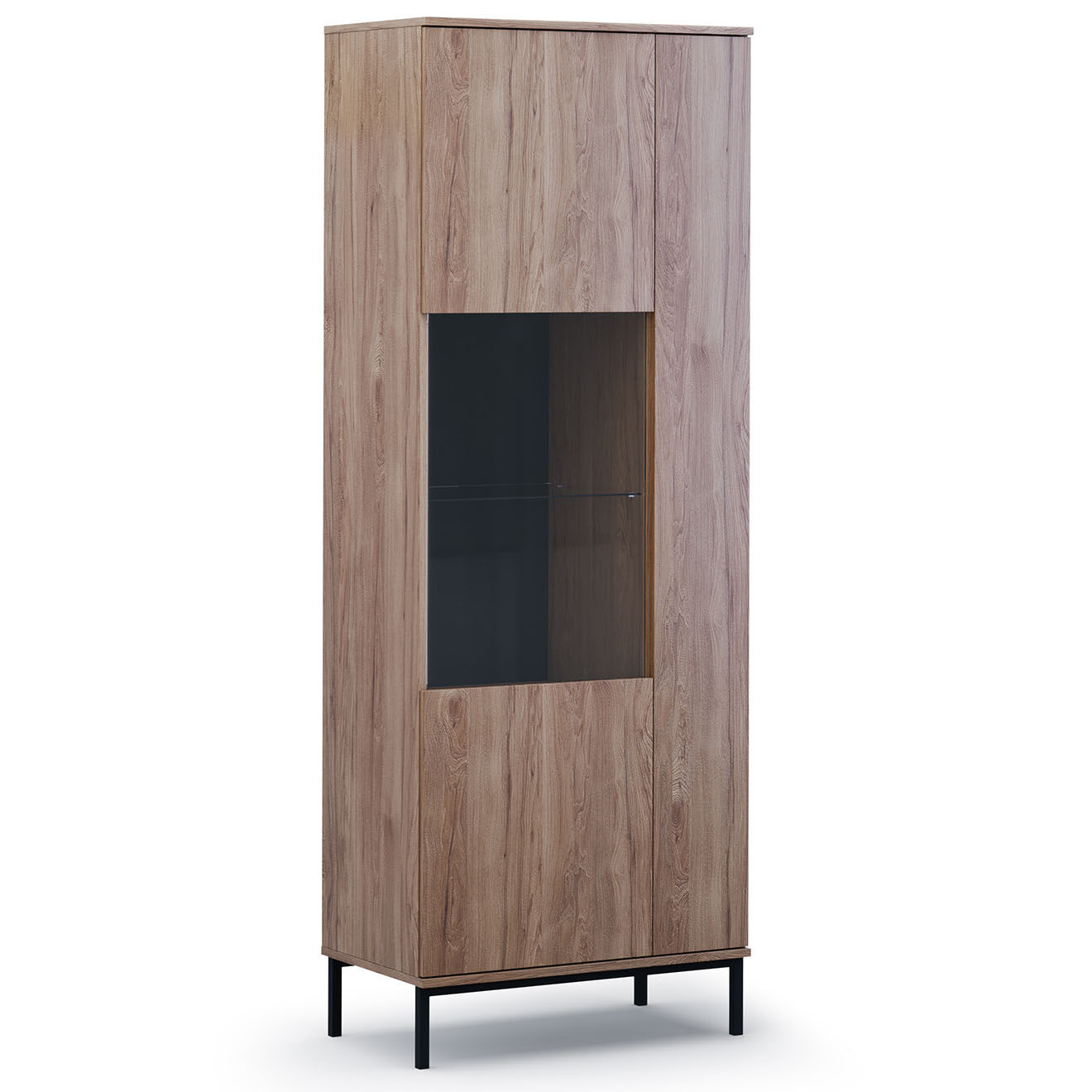 Cosmopolitan Design Vitrine Query brun - 70x41x190 cm