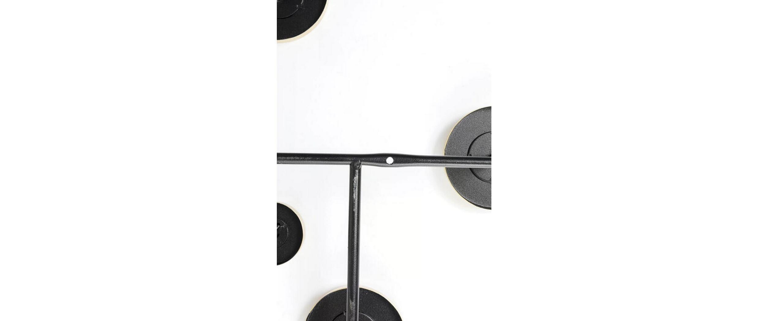 Wandgarderobe Art Circles Gold/SchwarzKleiderhaken