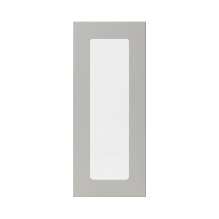 Porte de meuble de cuisine vitrée Stevia gris mat l. 30 cm x H. 72 cm GoodHome