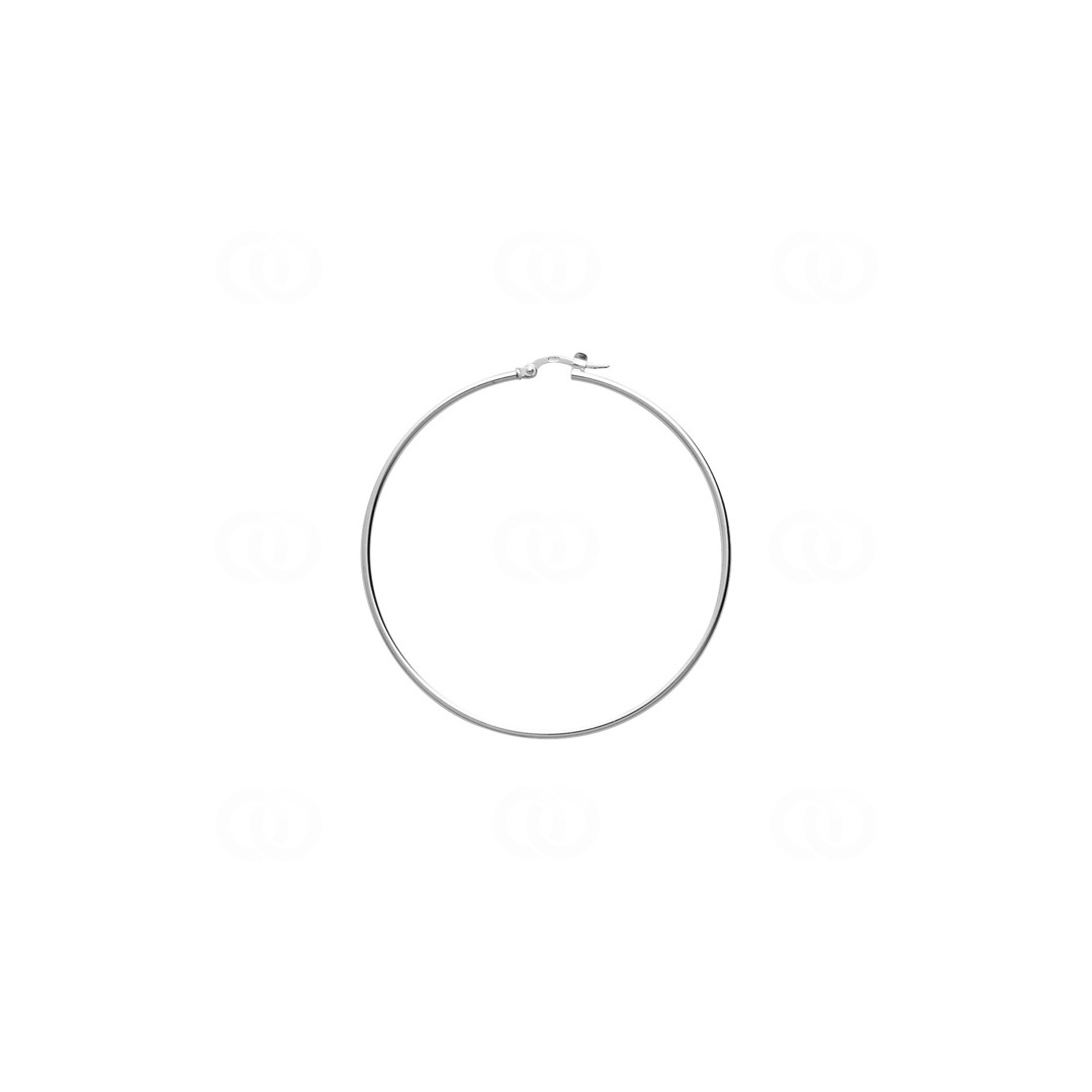 Kreolen 925 Silber massiv rhodiniert 1.6mm Ø 50mm