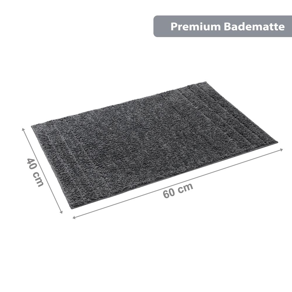 PANA® Badematte Streifen • weicher Badteppich • flauschiger Badvorleger • Duschvorleger • rutschfest und waschbar • Größe: 40x60cm • versch. Farben