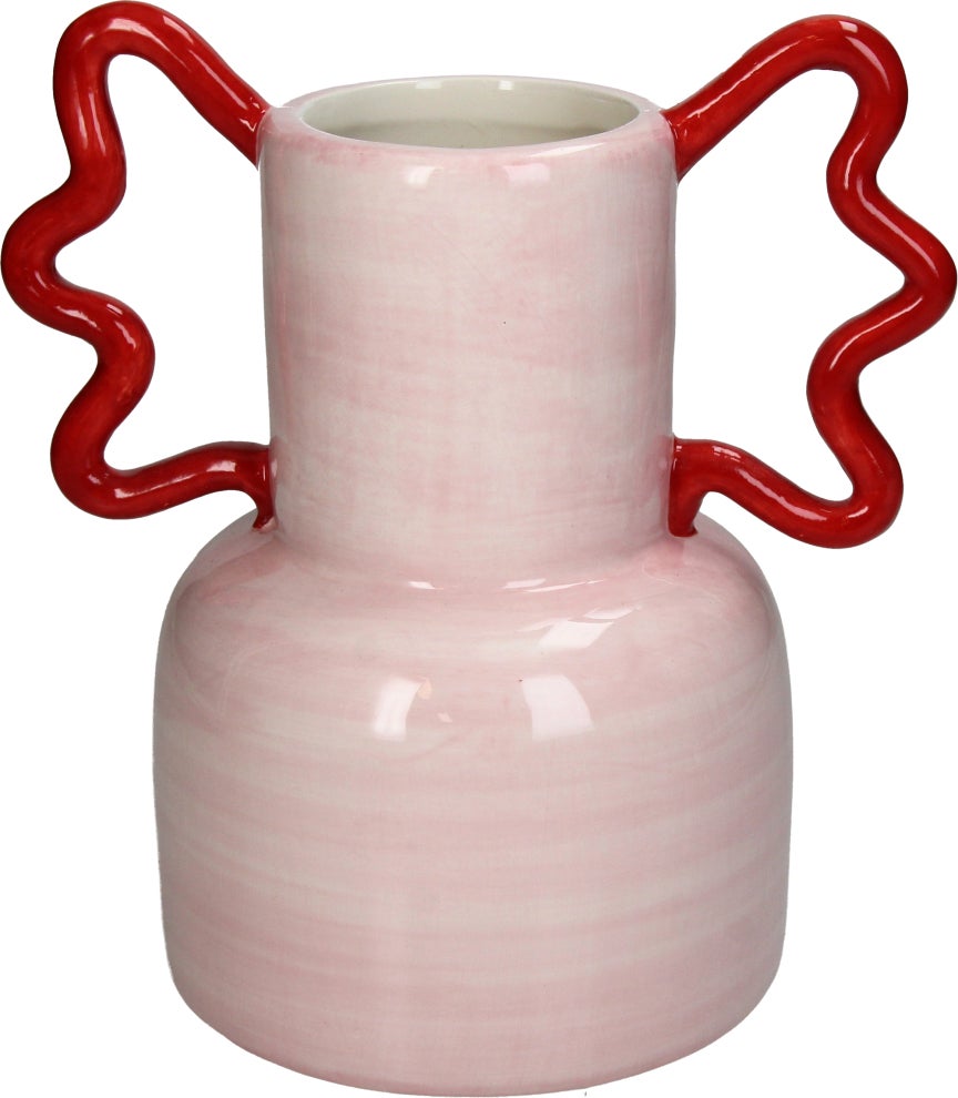 Vaas Pool Party roze / rood 20,6 x 14,4 x 22 cm