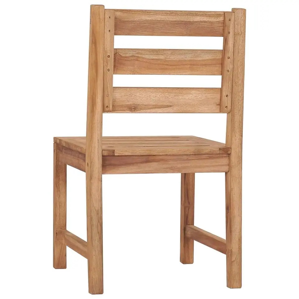 vidaXL - Tuinstoelen - Bruin - Teakhout - 2 stuks
