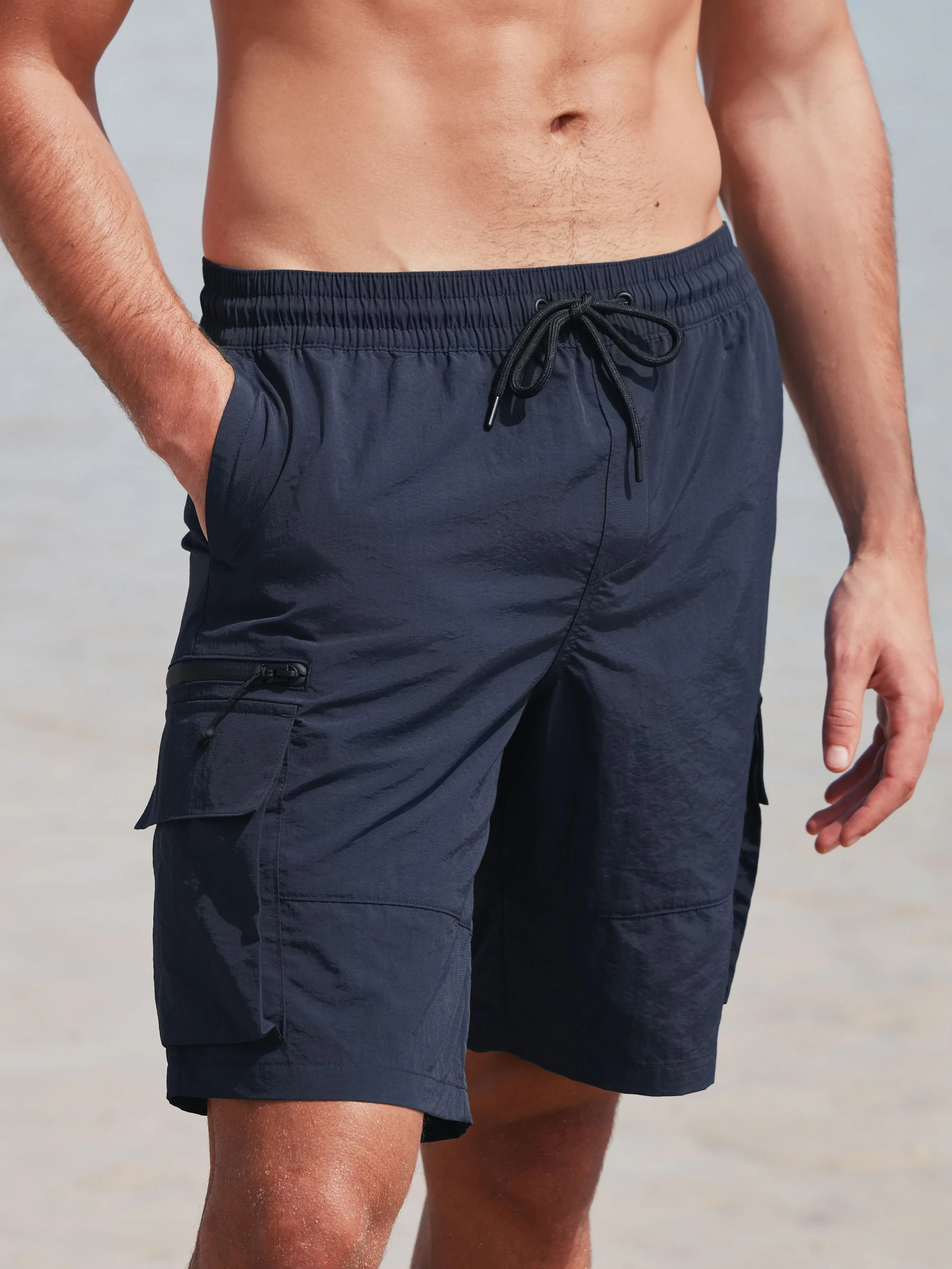 Donkerblauw - Cargo zwemshorts