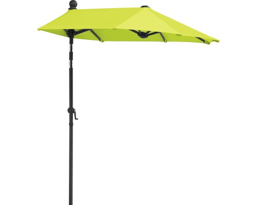 Schneider Salerno Mezza parasol 150 x 150 cm appelgroen incl. beschermhoes