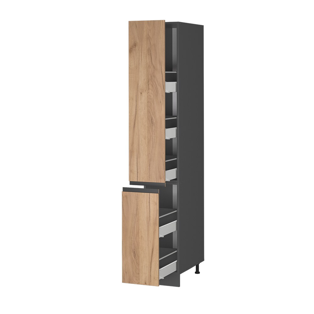 Vicco Apothekerhochschrank Küchenschrank Küchenmöbel R-Line J-Shape Anthrazit Eiche 30 cm modern