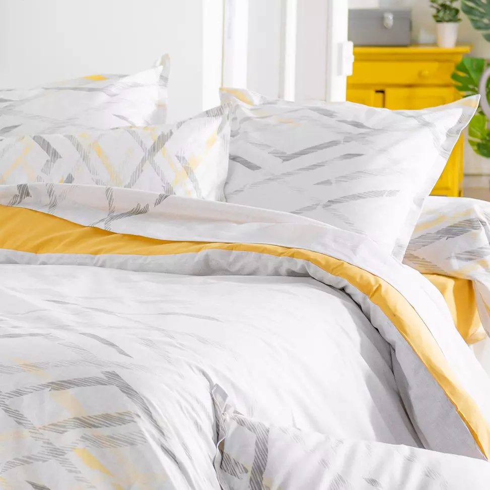 Taie d'oreiller carrée coton Vermont Blanche