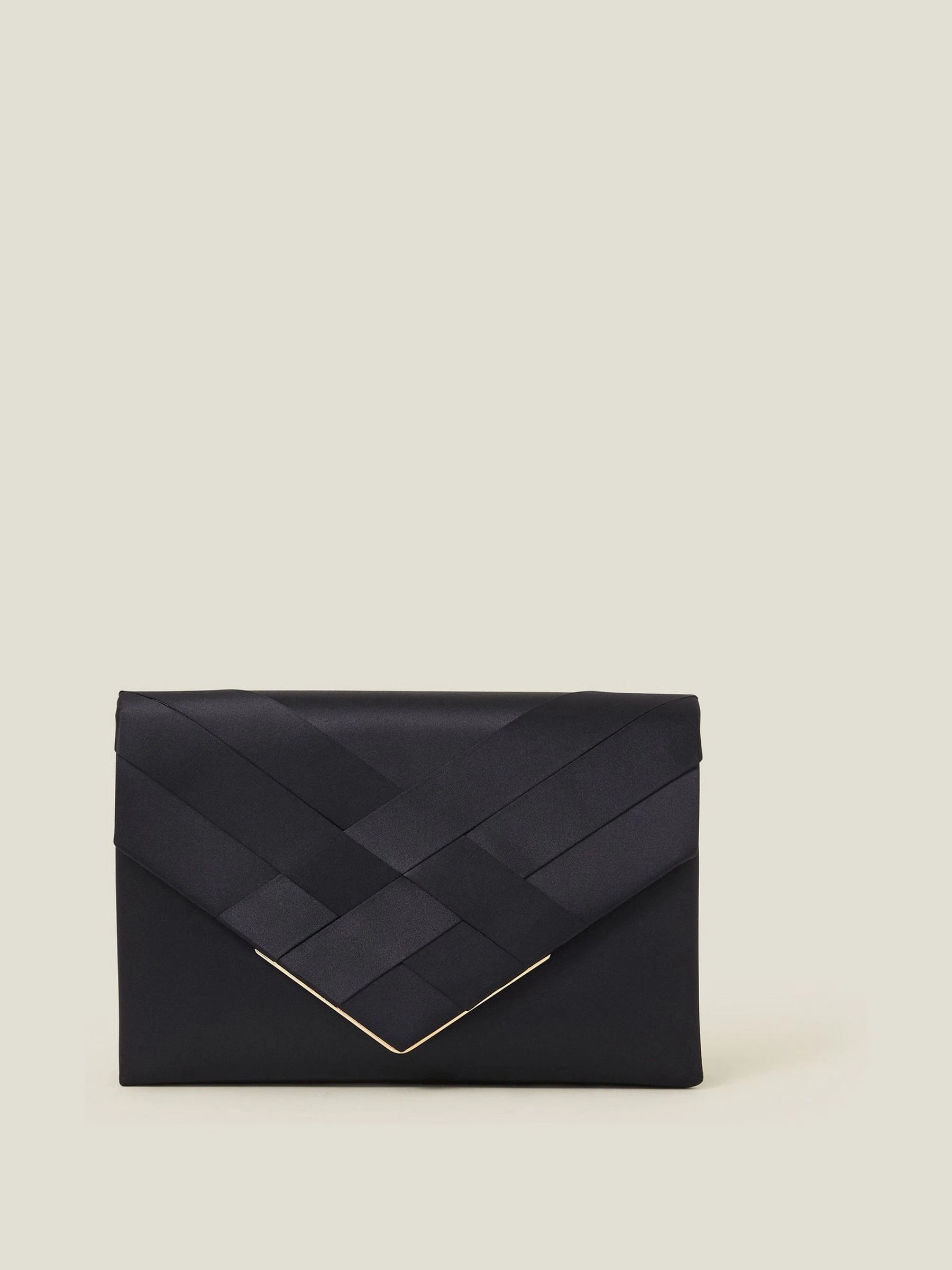 Accessorize Geweven satijnen envelop handtasje