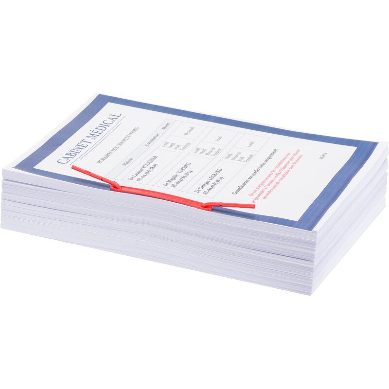 Relieur d'archives supérieur Fellowes 8 cm métal plastifié - Boîte de 100
