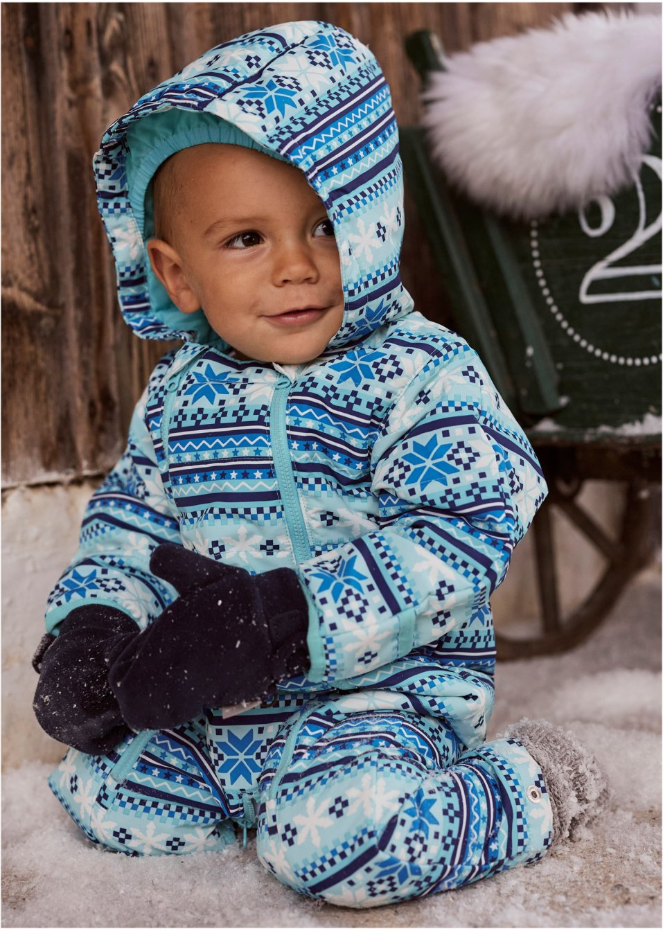 Combinaison d'hiver et nid d'ange bébé 2en1