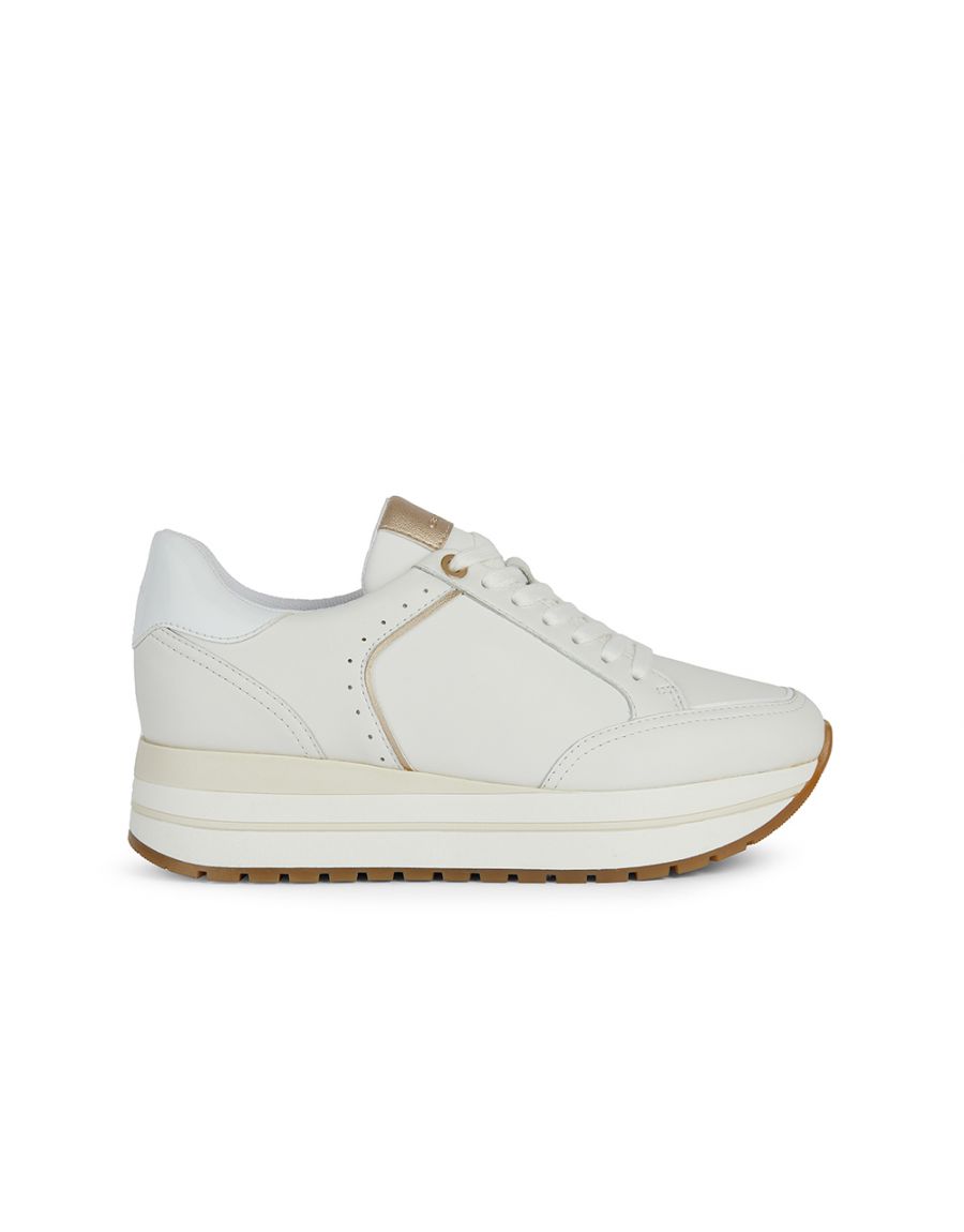 Baskets cuir blanc
