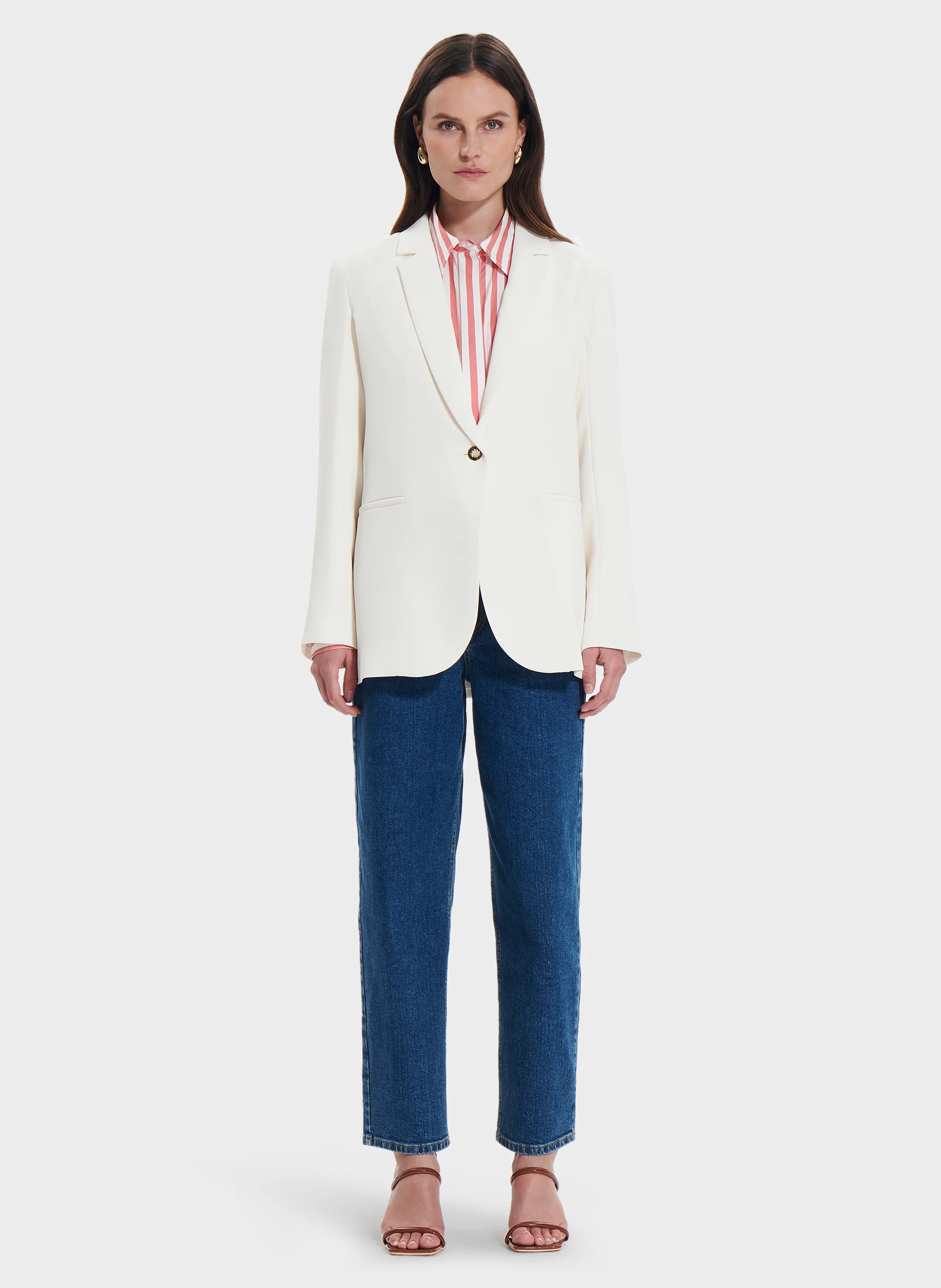 VICTORINA - Veste de tailleur boutonnée | Blanc