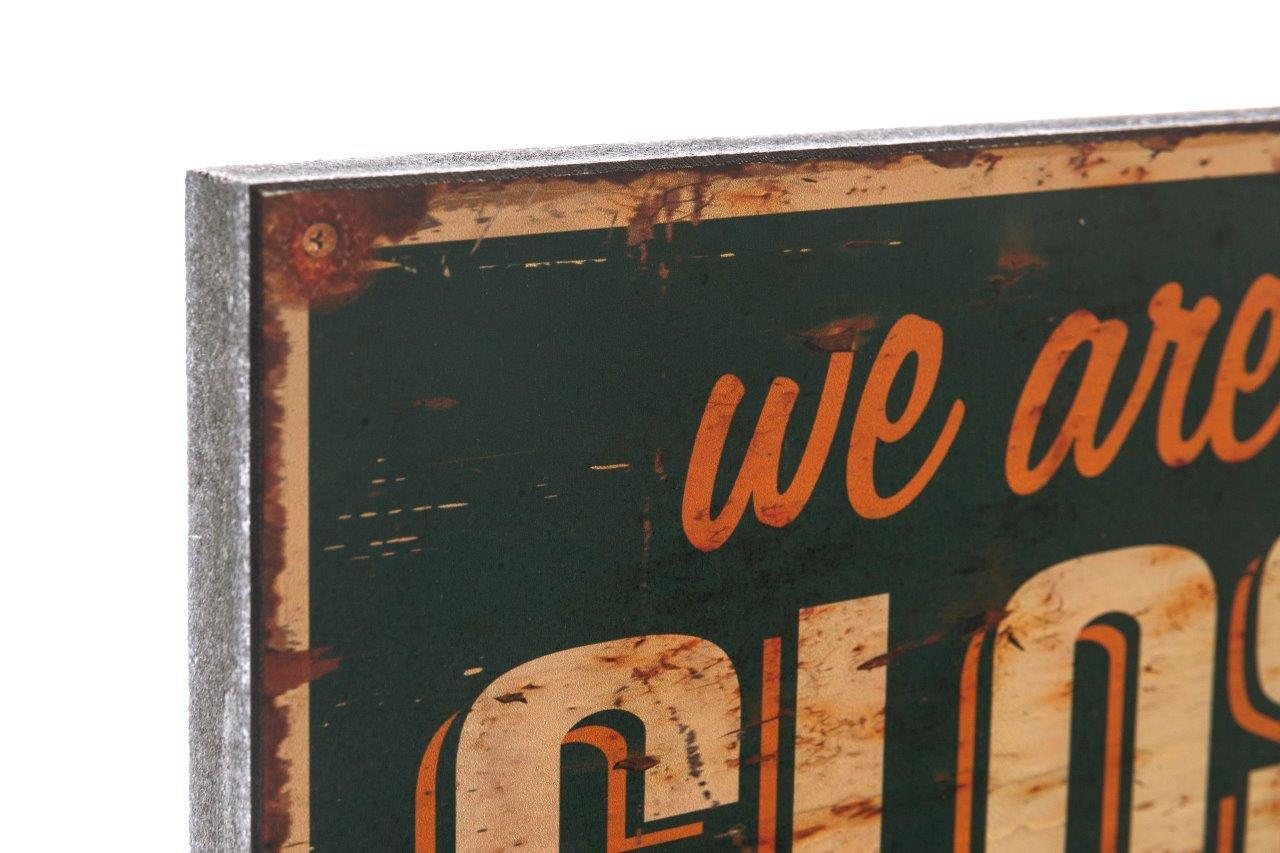 Holzschild - We are closed I - 40x15 cm