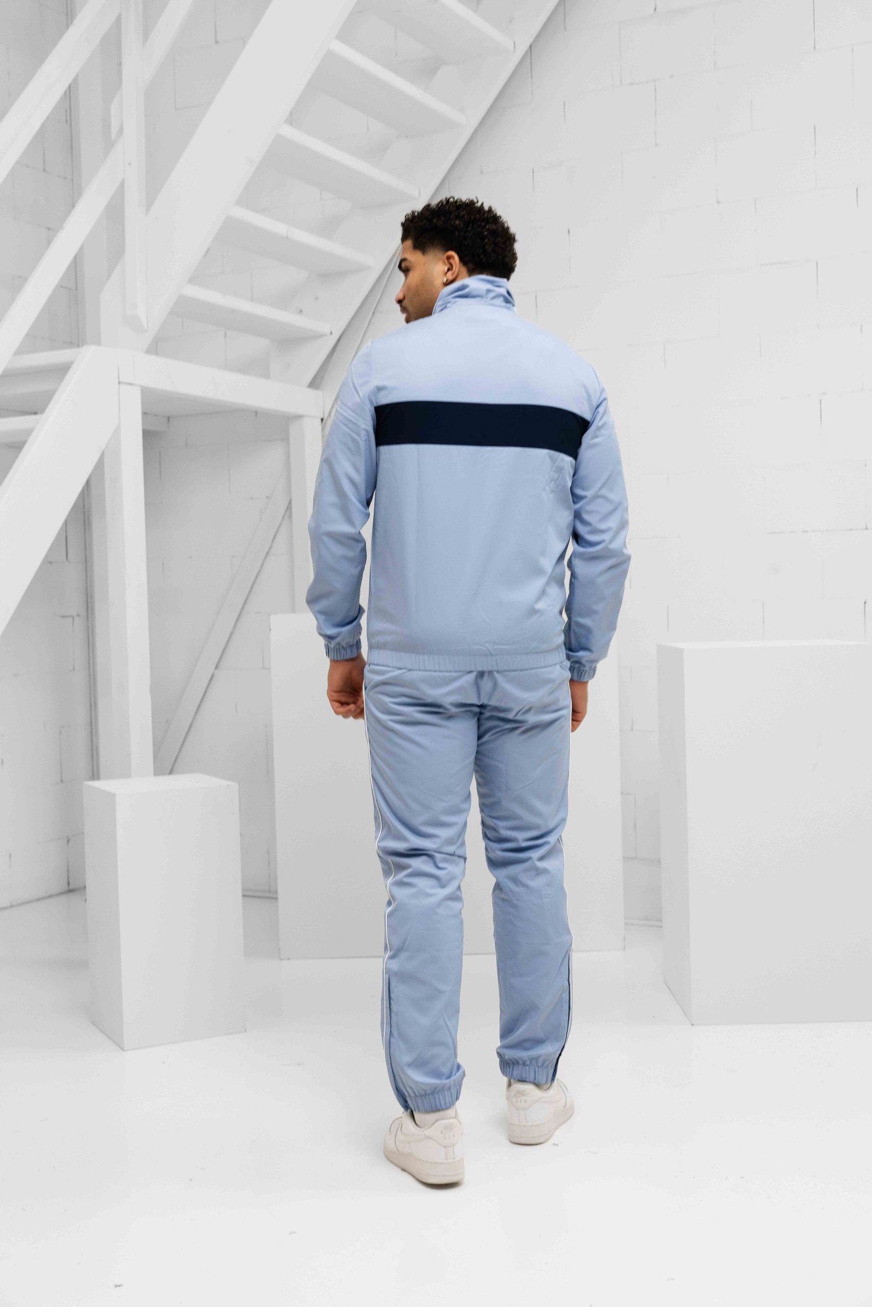 Lacoste Diamond Trainingspak Heren Lichtblauw/Donkerblauw