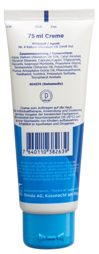 Omida Nr4 Kalium chloratum 6 D<br>75 ml, Tube, Creme