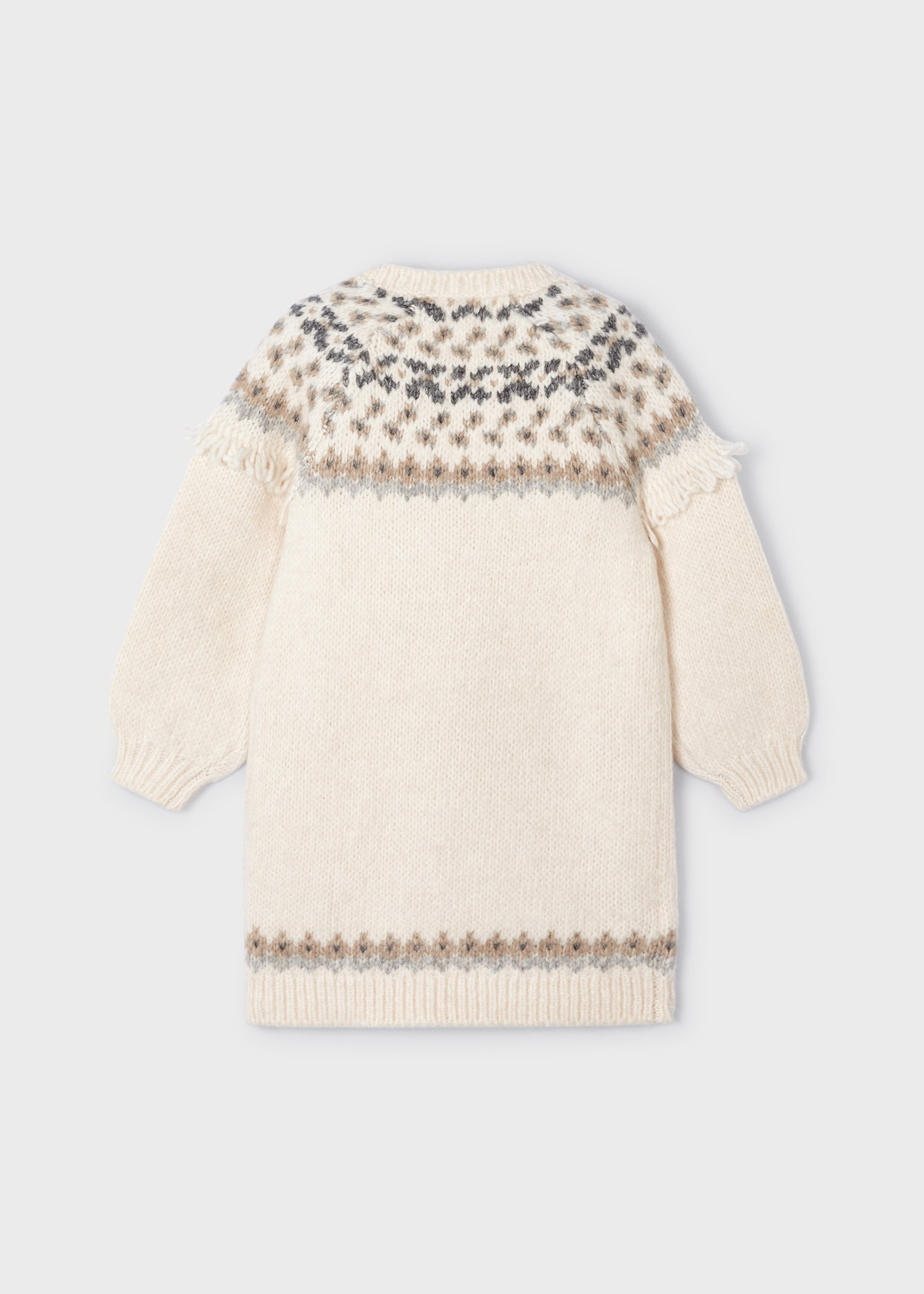 Vestido infantil com estampa jacquard