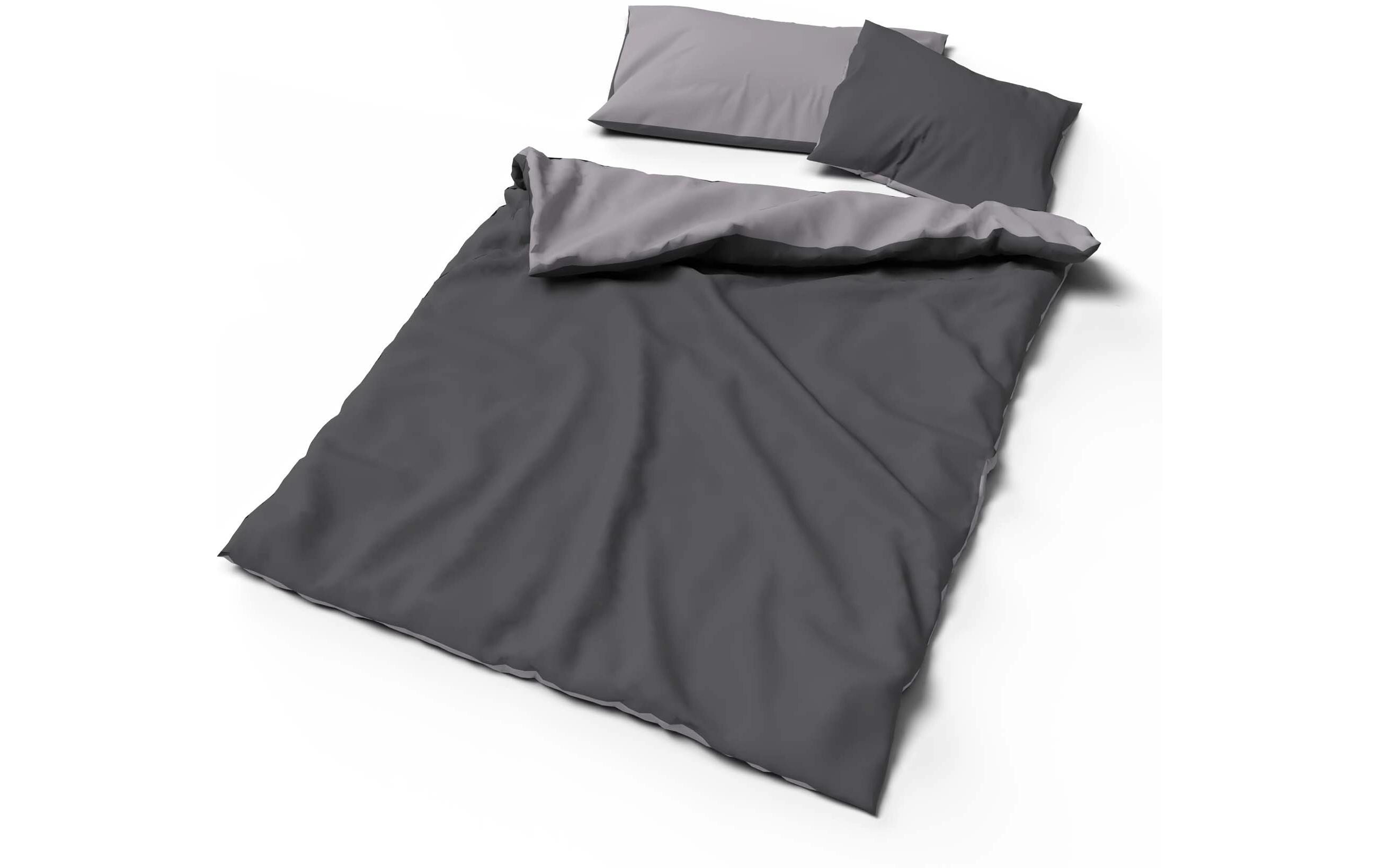 Duvetbezug Doubleface 160 x 210 cm, GrauDuvetbezug aus Bambus mit Doubleface