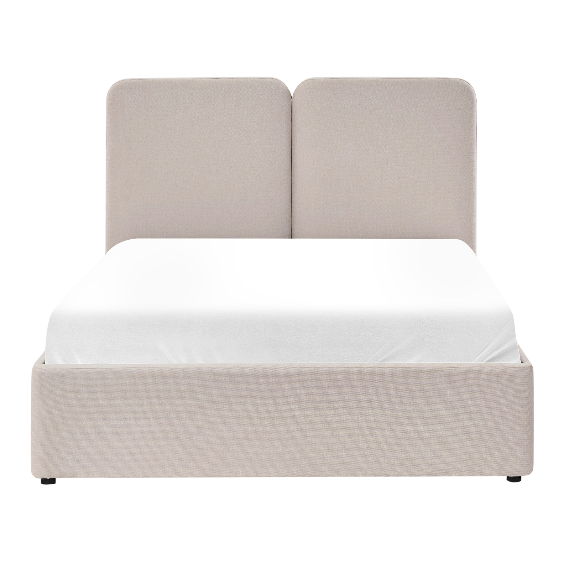 Beliani-ARBOIS-Bed met opbergruimte-Beige-140 x 200 cm-Polyester