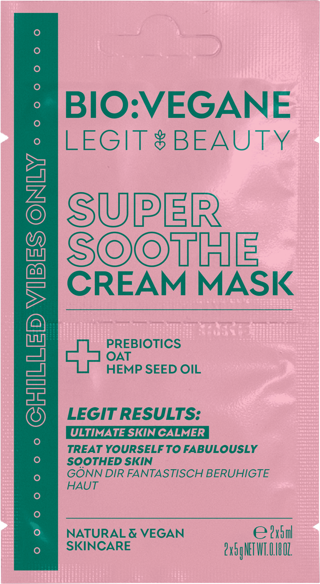 BIO:VÉGANE Legit Beauty  Super Soothe Cream Mask, 10 ml