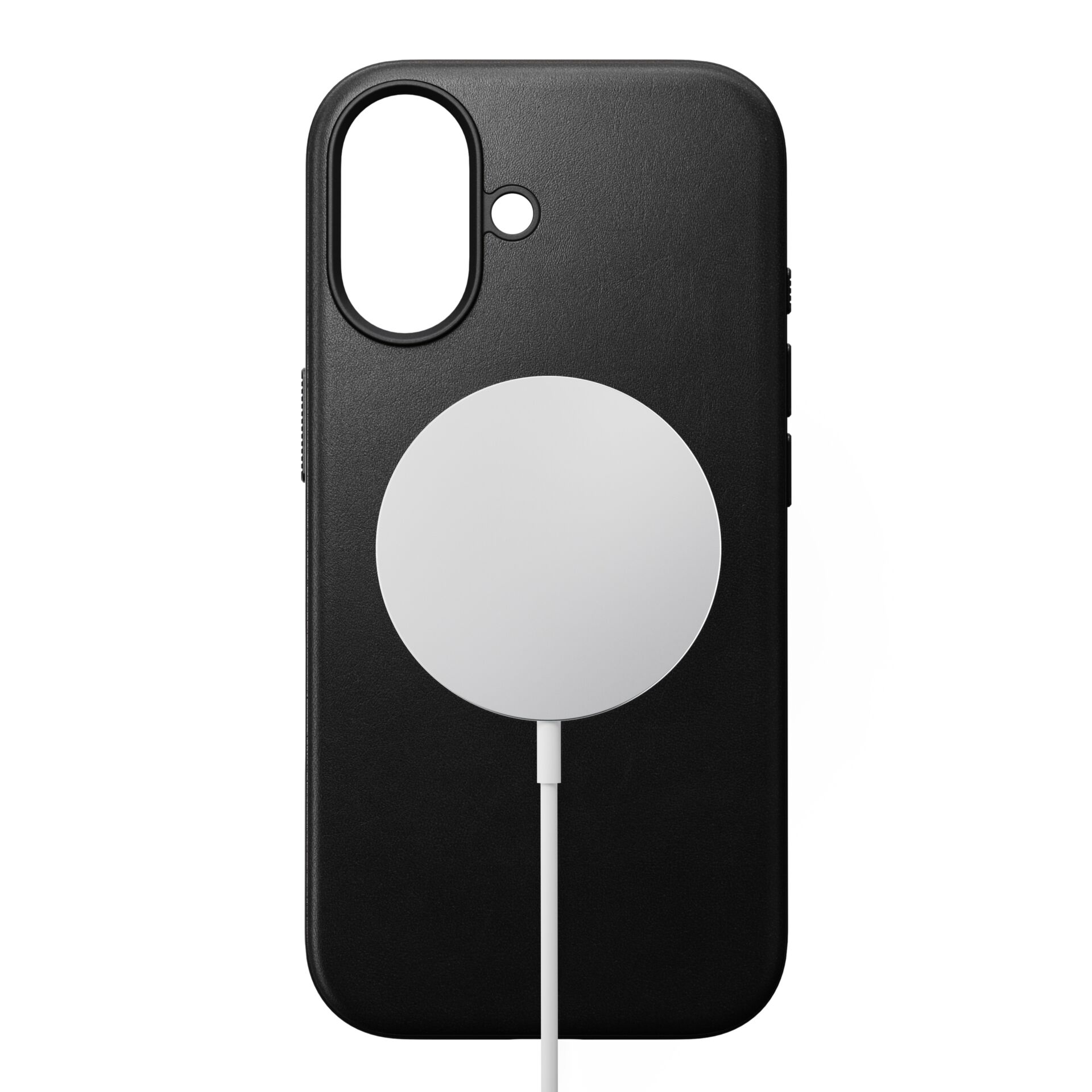 iPhone 17 MagSafe Echtleder Hülle Modern Leather Case (NM014353858) - Schwarz