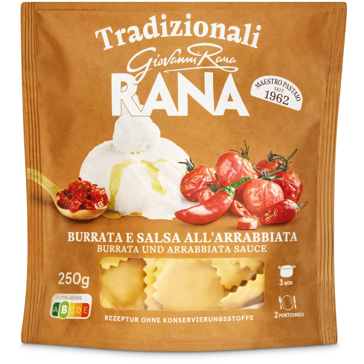 Rana Ravioli Burrata und Arrabbiata Sauce