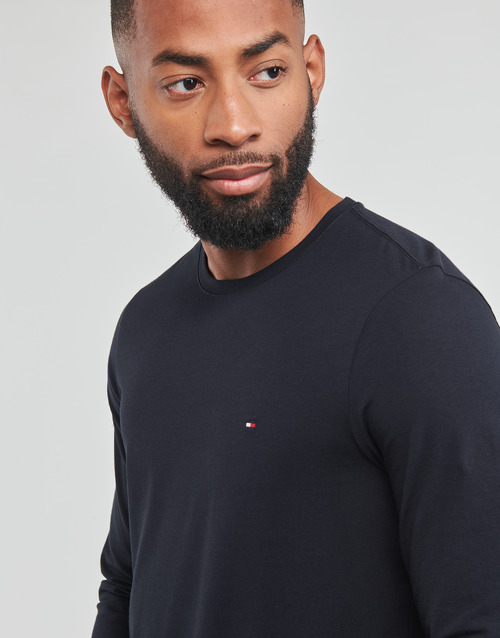 Tommy Hilfiger - STRETCH SLIM FIT LONG SLEEVE TEE - Marine