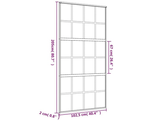 VIDAXL - Porte verre Porte coulissante doré 102,5x205cm verre esg clair et alumin...