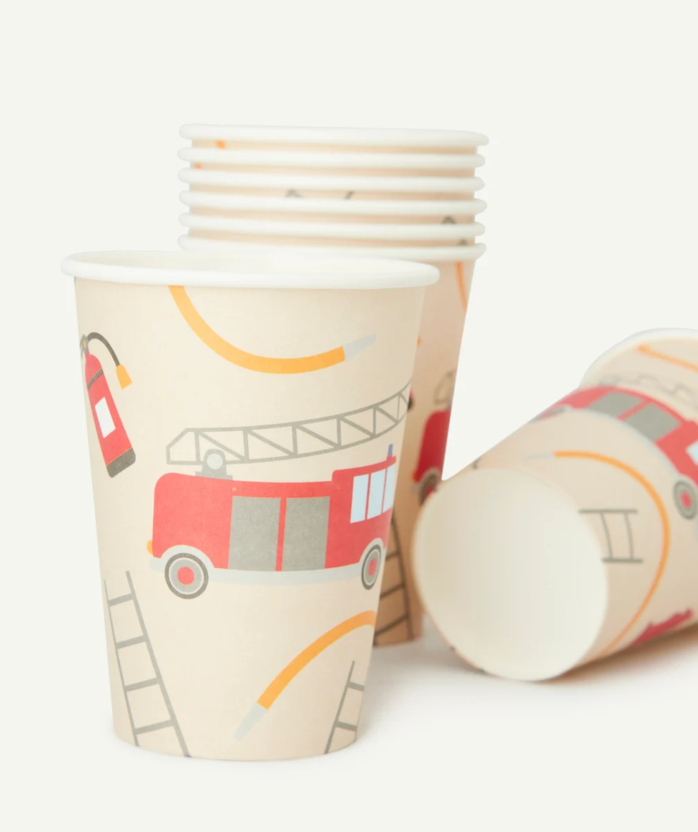 MY LITTLE DAY8 GOBELETS RECYCLABLES THÈME POMPIERS
