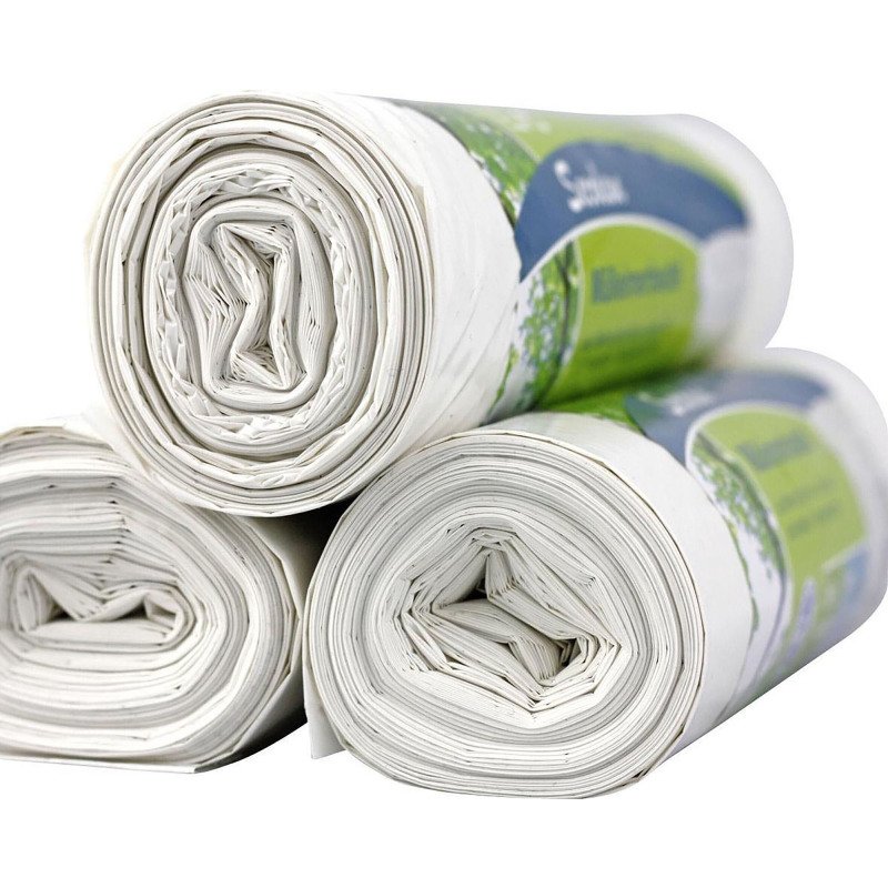 Sac poubelle sans fermeture, blanc