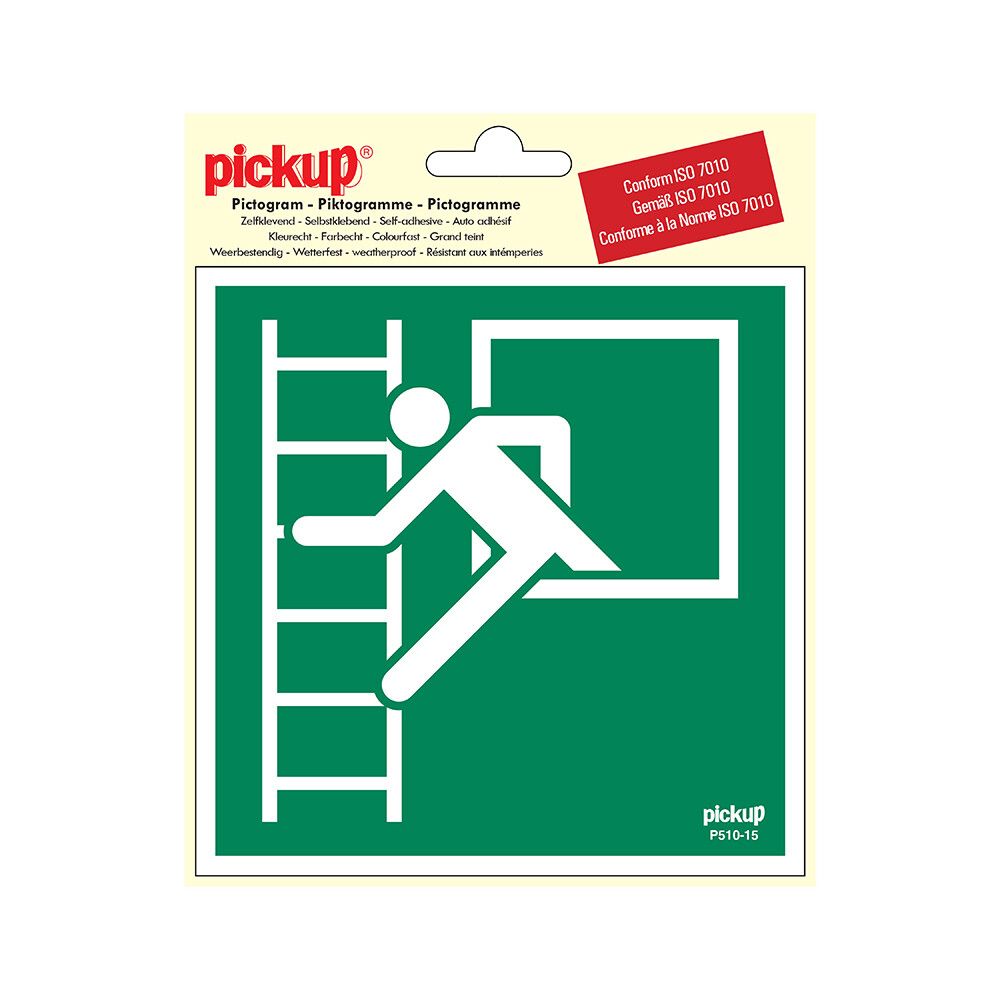 SKILTPICKUP PICTOGRAM SIKKERHETSSTIGE 15 X 15 CM