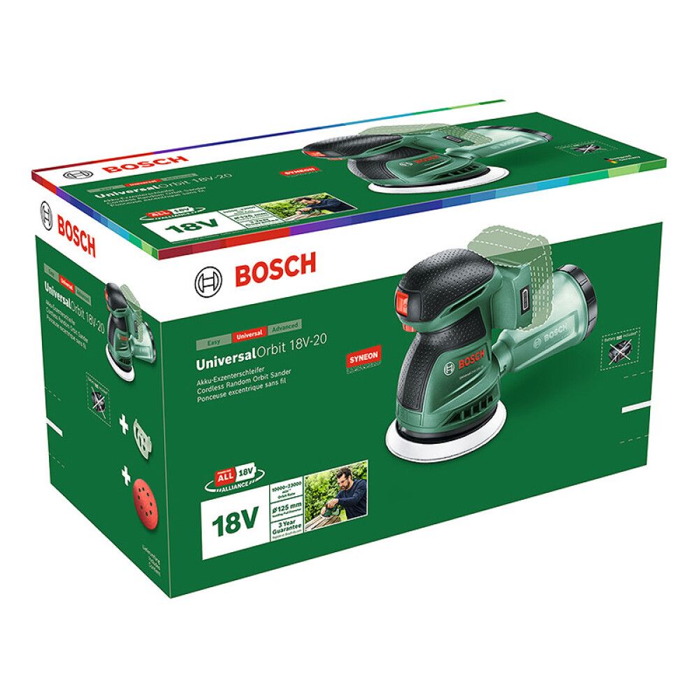 EKSENTERSLIPER BOSCH UNIVERSAL 18-20 18V UTEN BATTERI