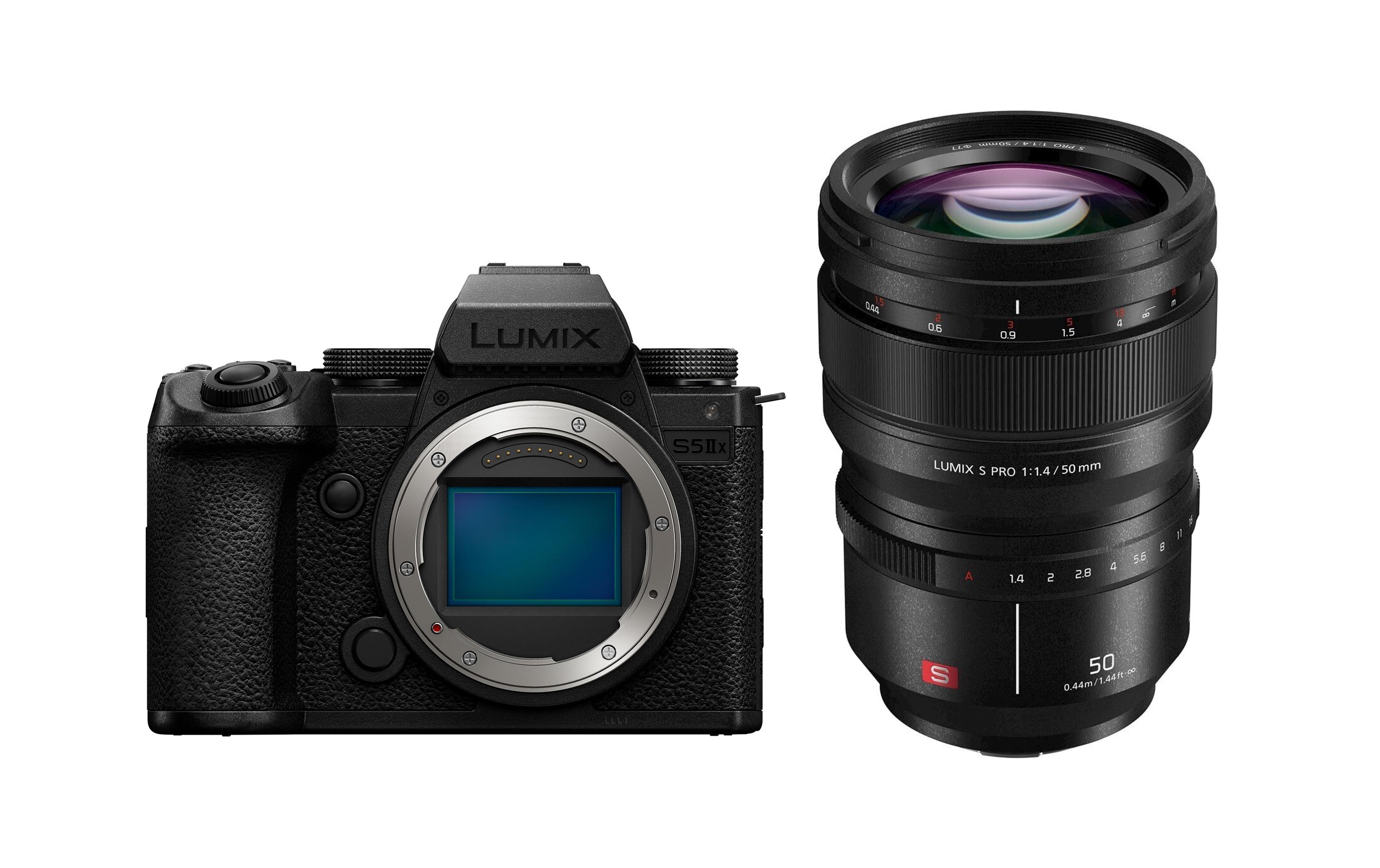 Fotokamera Lumix DC-S5M2X + S-X50E Kit<br>Kompakte spiegellose Vollformatkamera für professionelle Content-Ersteller mit Festbrennweite
