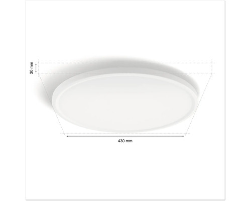 Philips Hue plafondlamp 23W 2350 lm 2200-6500 K HxØ 3,1x42,1 cm Tento wit Ambiance wit